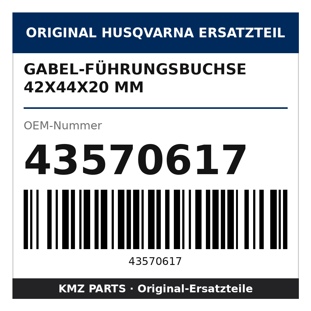 Husqvarna Original Gabel-Führungsbuchse 42x44x20 mm 43570617