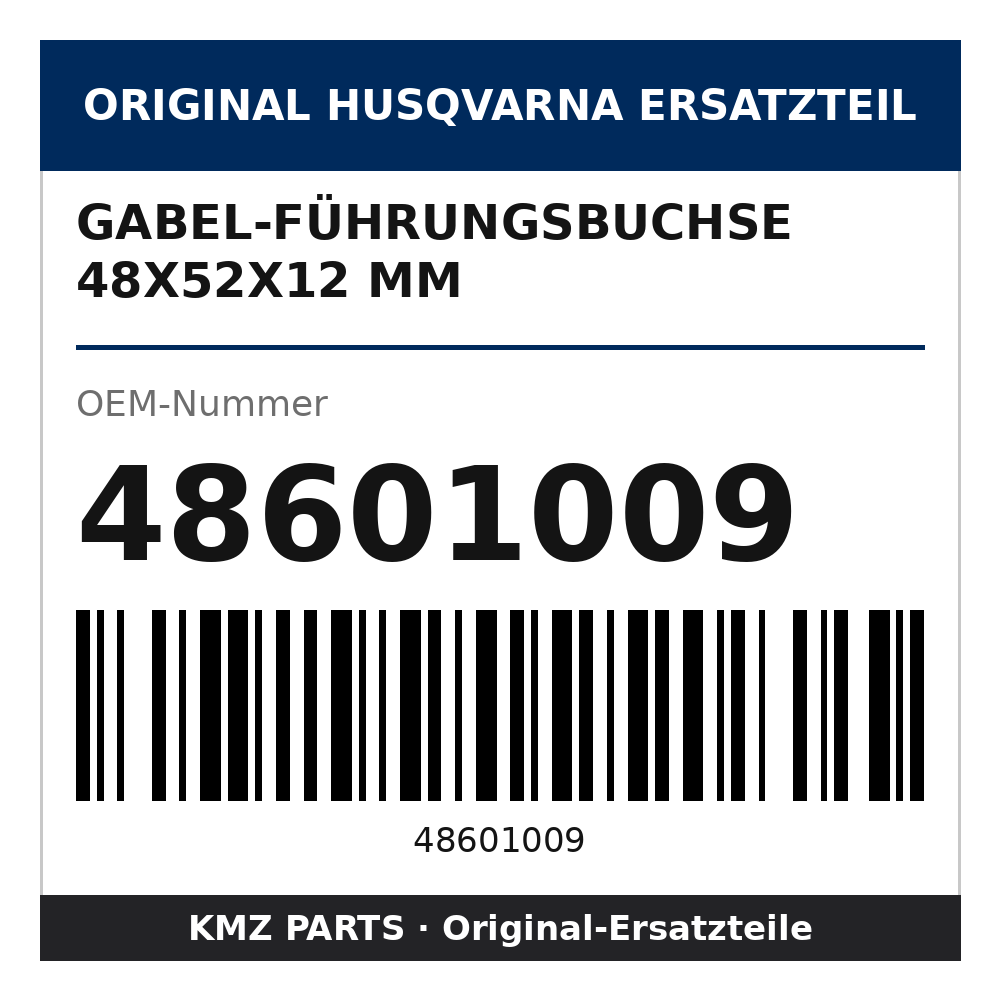 Husqvarna Original Gabel-Führungsbuchse 48x52x12 mm 48601009