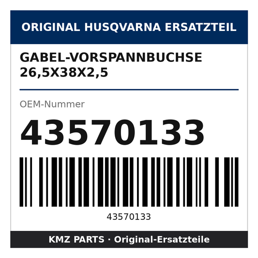 Husqvarna Original Gabel-Vorspannbuchse 26,5x38x2,5 43570133