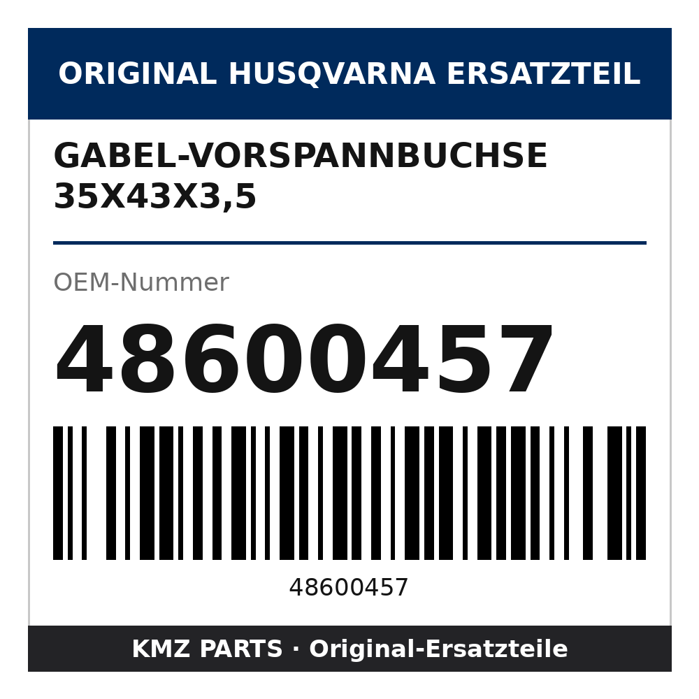 Husqvarna Original Gabel-Vorspannbuchse 35x43x3,5 48600457