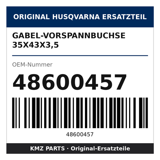 Husqvarna Original Gabel-Vorspannbuchse 35x43x3,5 48600457