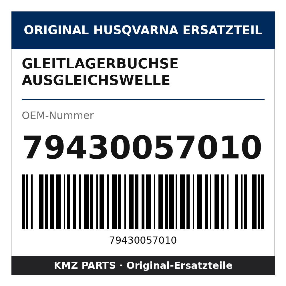 Husqvarna Original Gleitlagerbuchse Ausgleichswelle 79430057010
