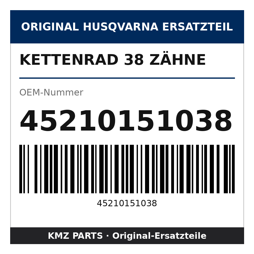 Husqvarna Original Kettenrad 38 Zähne 45210151038