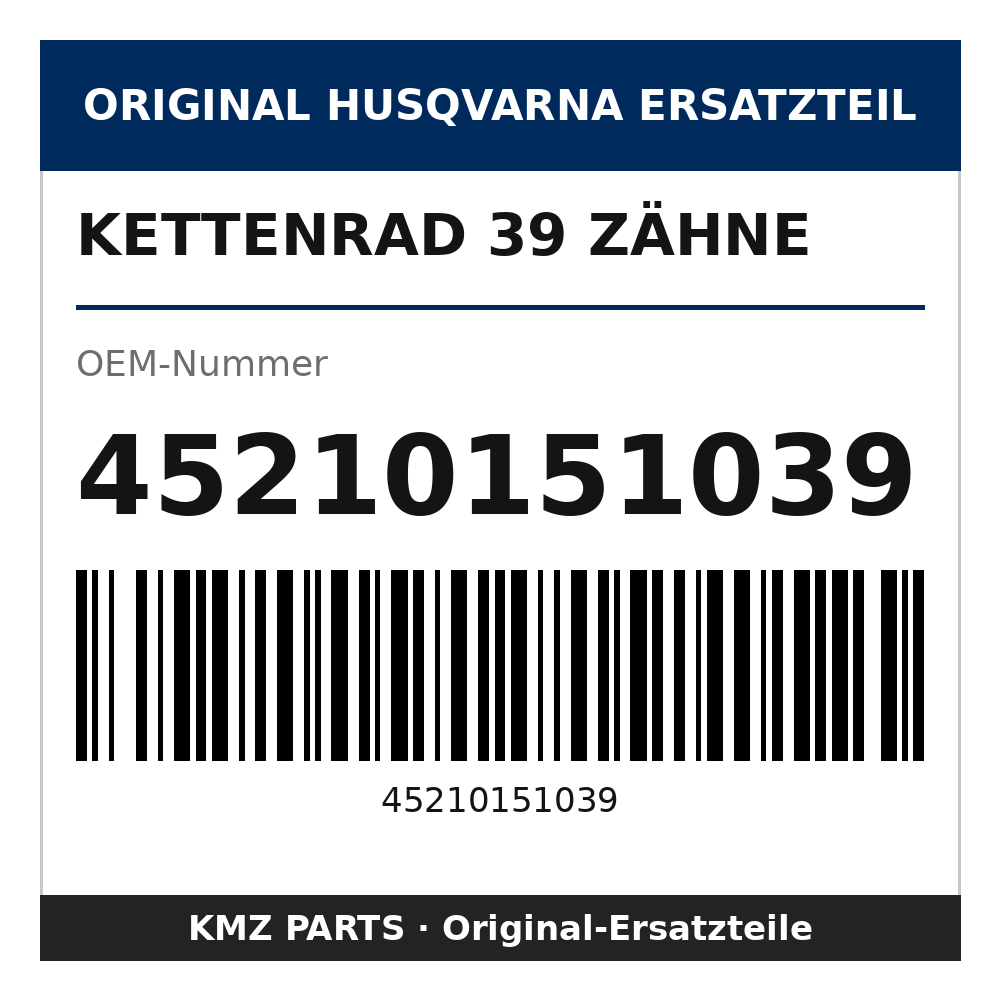 Husqvarna Original Kettenrad 39 Zähne 45210151039
