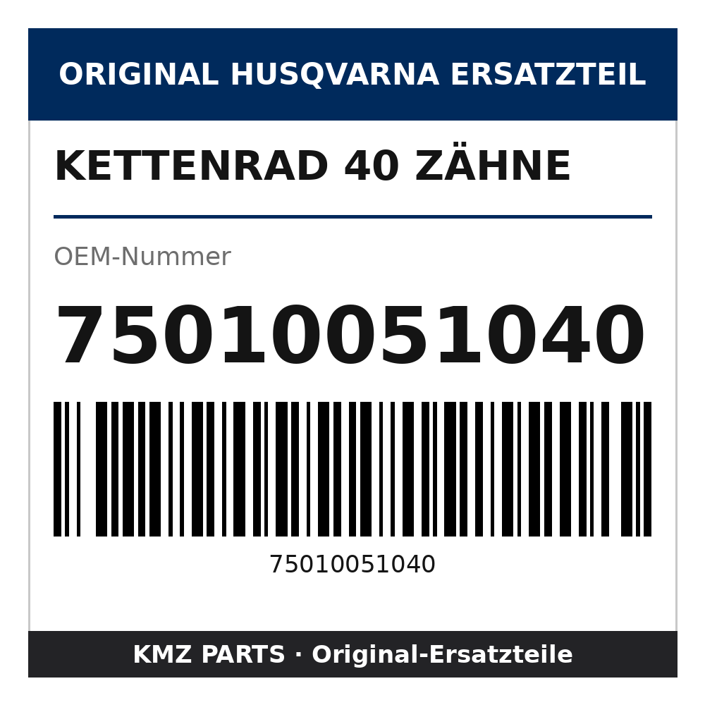 Husqvarna Original Kettenrad 40 Zähne 75010051040