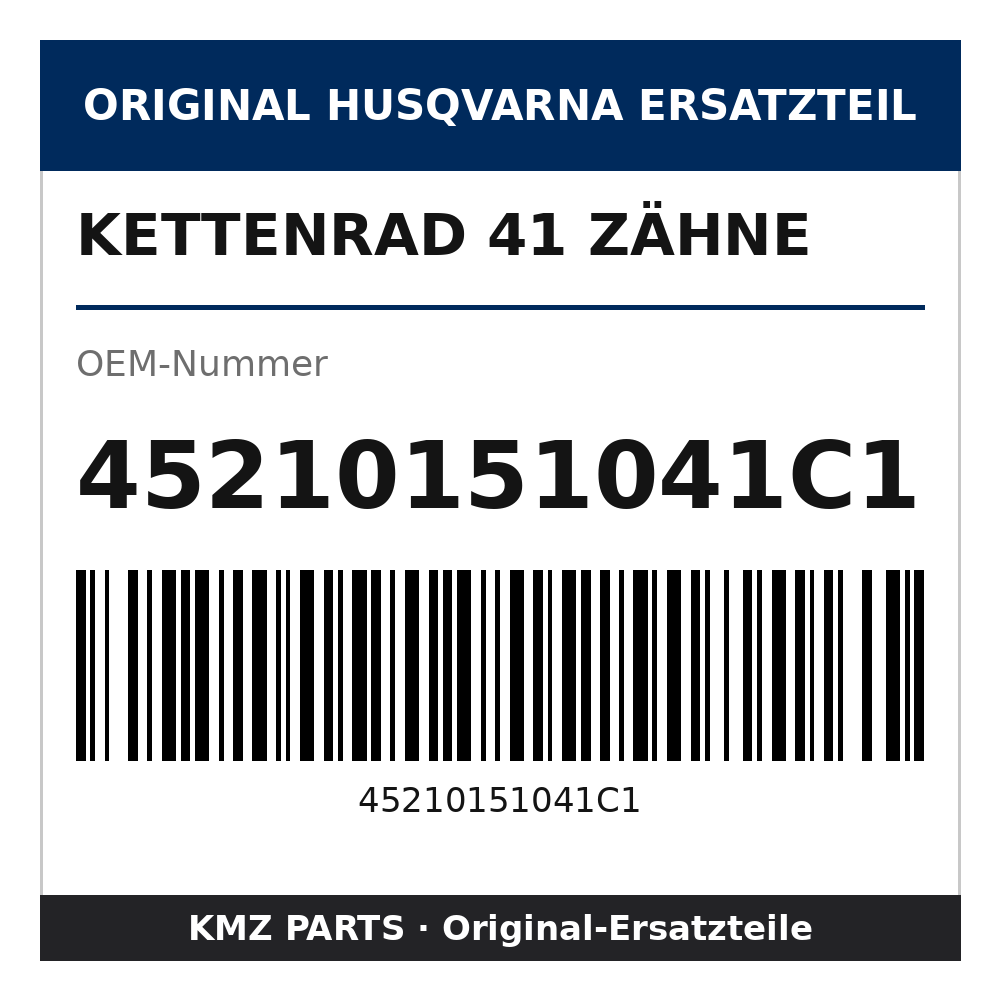 Husqvarna Original Kettenrad 41 Zähne 45210151041C1