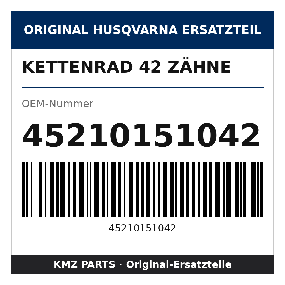 Husqvarna Original Kettenrad 42 Zähne 45210151042