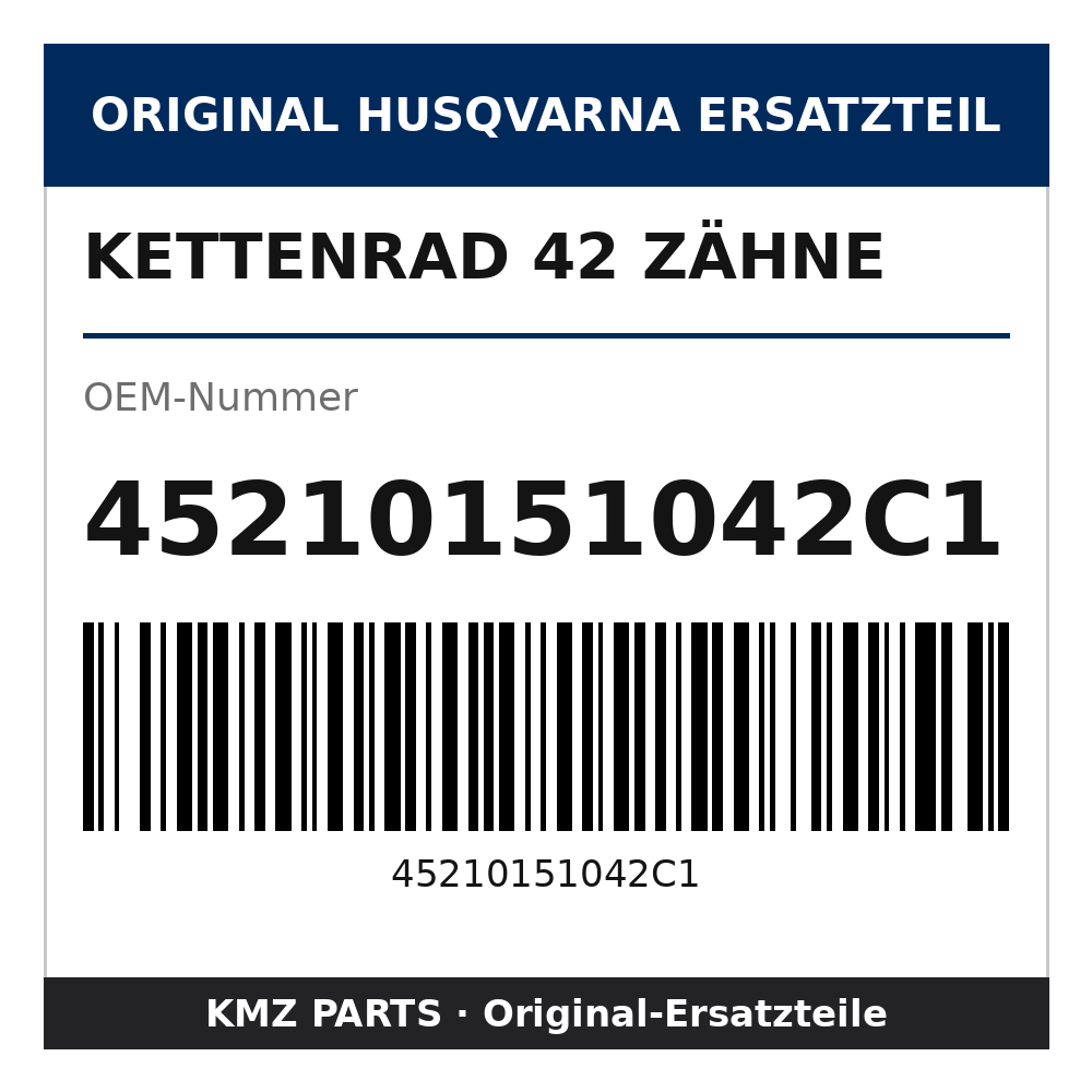 Husqvarna Original Kettenrad 42 Zähne 45210151042C1