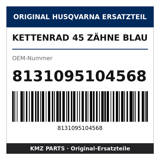 Husqvarna Original Kettenrad 45 Zähne blau 8131095104568