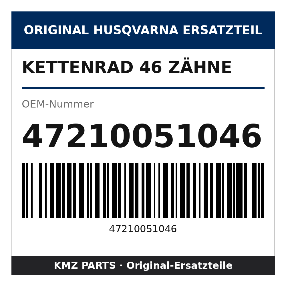 Husqvarna Original Kettenrad 46 Zähne 47210051046