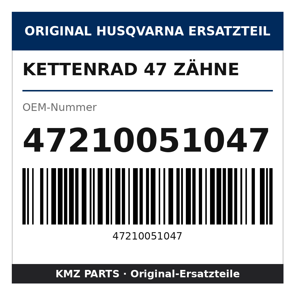 Husqvarna Original Kettenrad 47 Zähne 47210051047