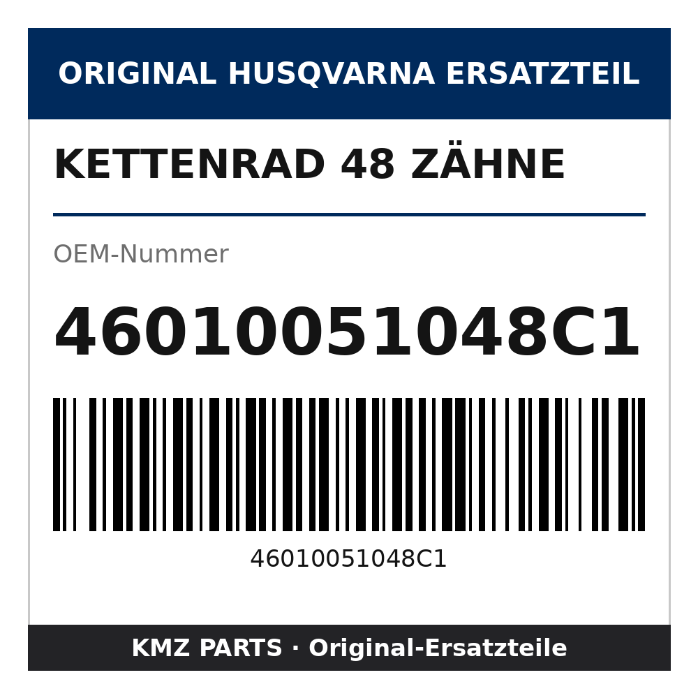 Husqvarna Original Kettenrad 48 Zähne 46010051048C1