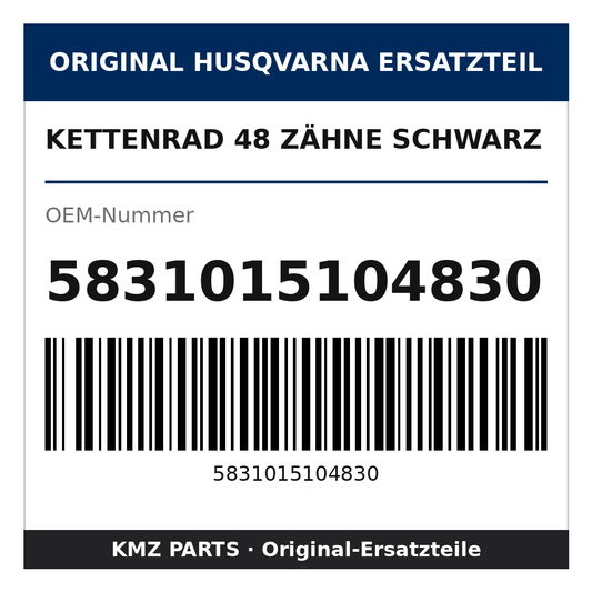 Husqvarna Original Kettenrad 48 Zähne schwarz 5831015104830