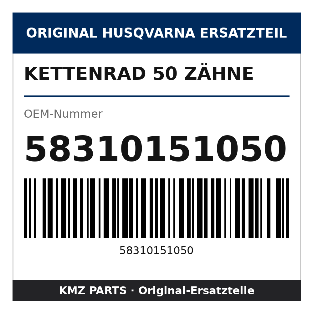Husqvarna Original Kettenrad 50 Zähne 58310151050