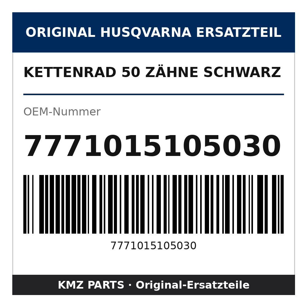 Husqvarna Original Kettenrad 50 Zähne schwarz 7771015105030