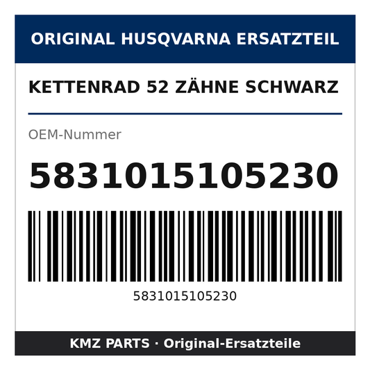 Husqvarna Original Kettenrad 52 Zähne schwarz 5831015105230
