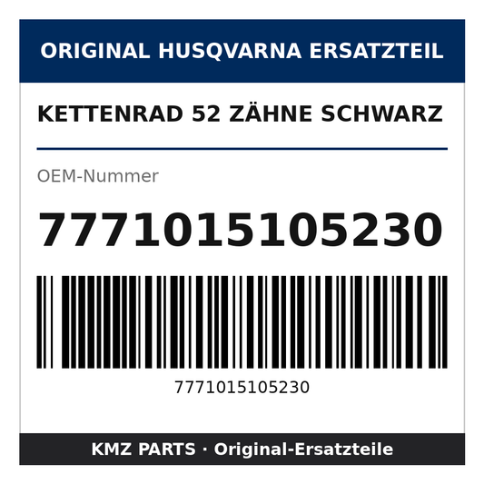Husqvarna Original Kettenrad 52 Zähne schwarz 7771015105230