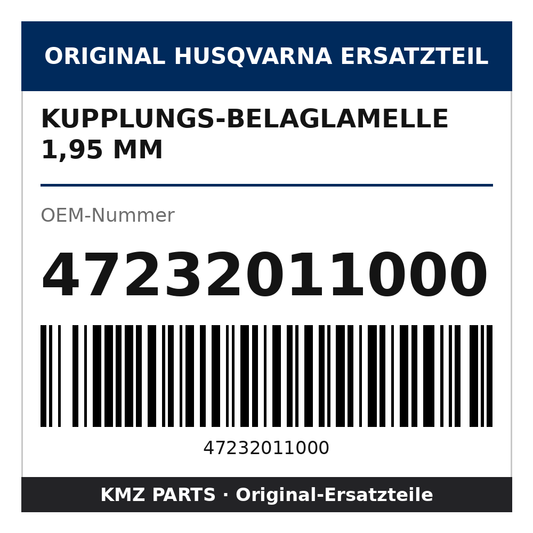 Husqvarna Original Kupplungs-Belaglamelle 1,95 mm 47232011000