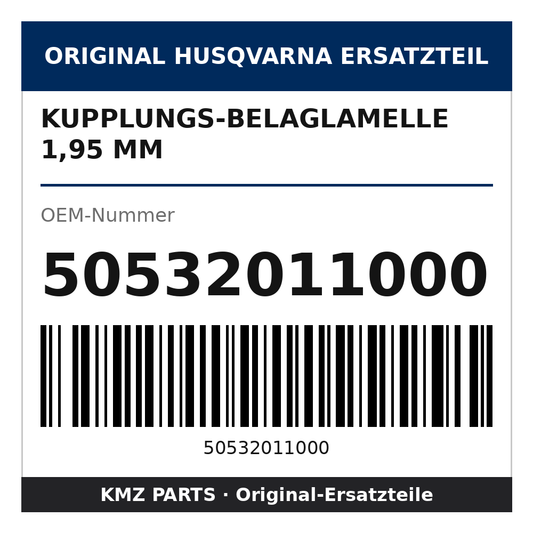 Husqvarna Original Kupplungs-Belaglamelle 1,95 mm 50532011000