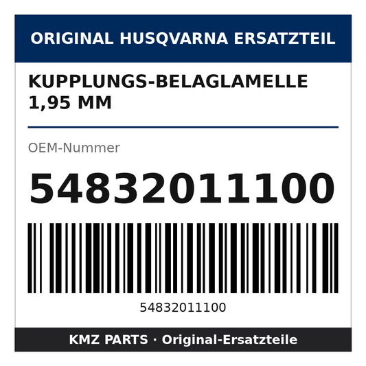 Husqvarna Original Kupplungs-Belaglamelle 1,95 mm 54832011100