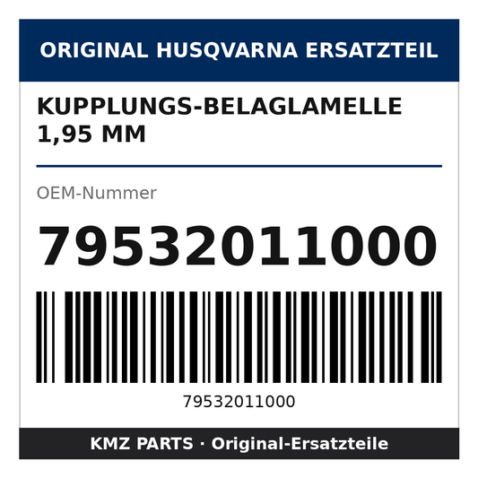 Husqvarna Original Kupplungs-Belaglamelle 1,95 mm 79532011000