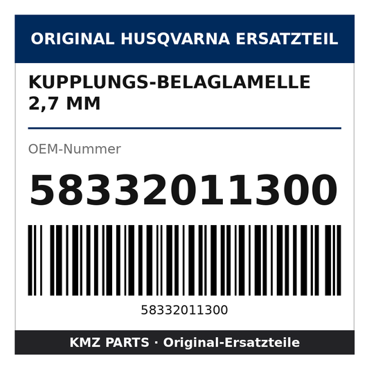 Husqvarna Original Kupplungs-Belaglamelle 2,7 mm 58332011300
