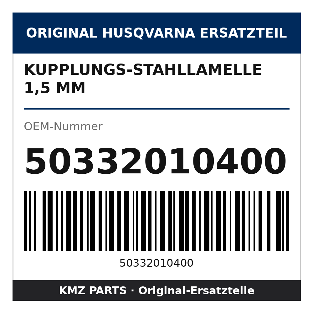 Husqvarna Original Kupplungs-Stahllamelle 1,5 mm 50332010400