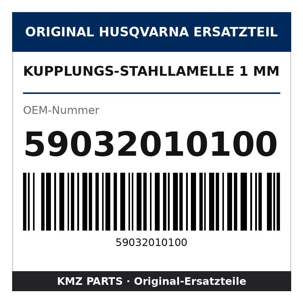 Husqvarna Original Kupplungs-Stahllamelle 1 mm 59032010100