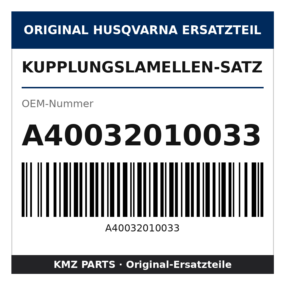 Husqvarna Original Kupplungslamellen-Satz A40032010033