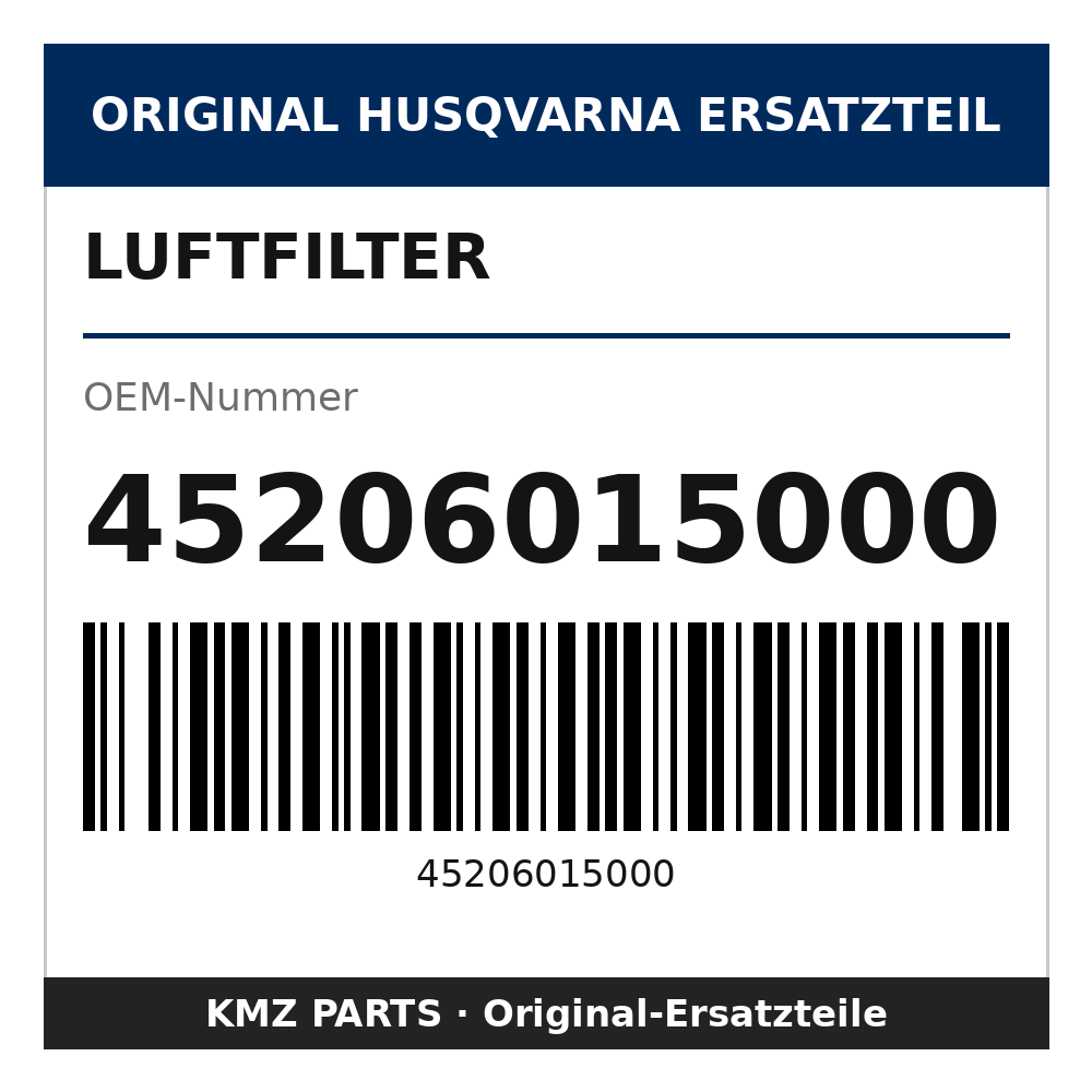 Husqvarna Original Luftfilter 45206015000