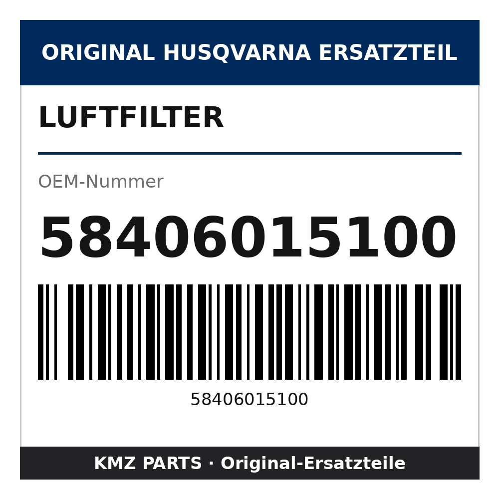 Husqvarna Original Luftfilter 58406015100