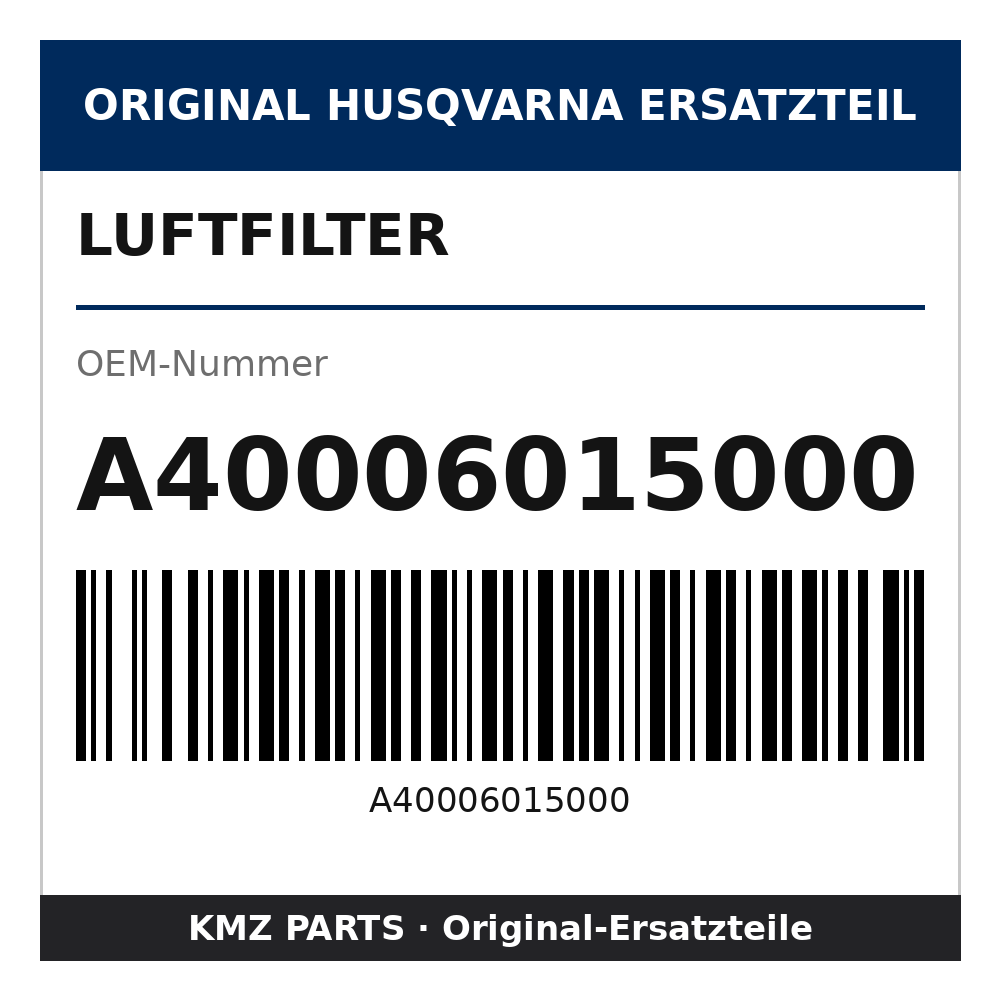 Husqvarna Original Luftfilter A40006015000