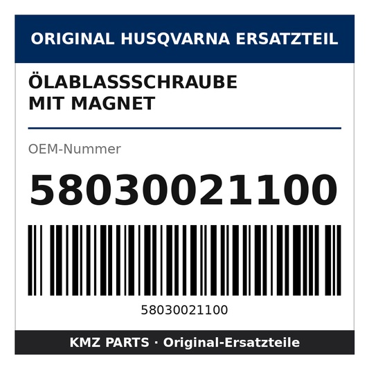 Husqvarna Original Ölablassschraube mit Magnet 58030021100