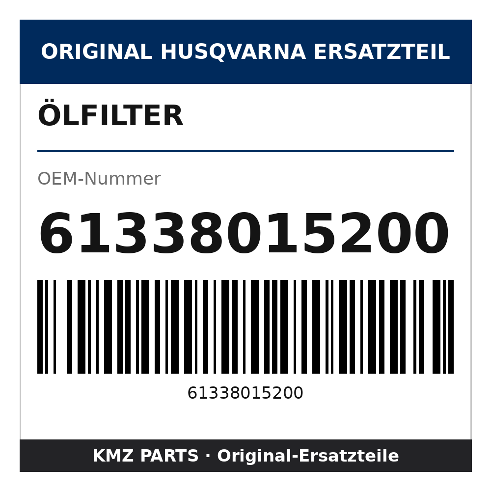 Husqvarna Original Ölfilter 61338015200