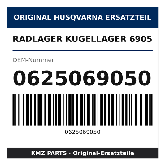 Husqvarna Original Radlager Kugellager 6905 0625069050