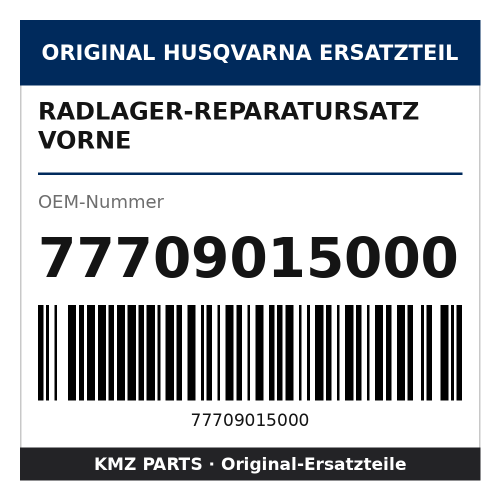 Husqvarna Original Radlager-Reparatursatz vorne 77709015000