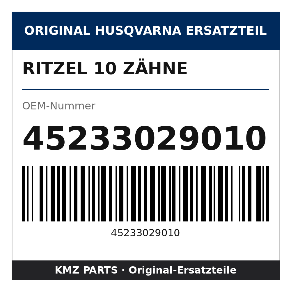 Husqvarna Original Ritzel 10 Zähne 45233029010