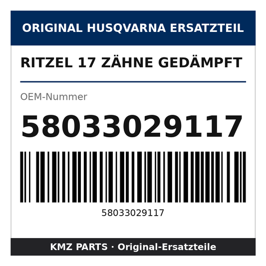 Husqvarna Original Ritzel 17 Zähne gedämpft 58033029117
