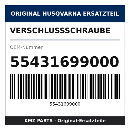 Husqvarna Original Verschlussschraube 55431699000