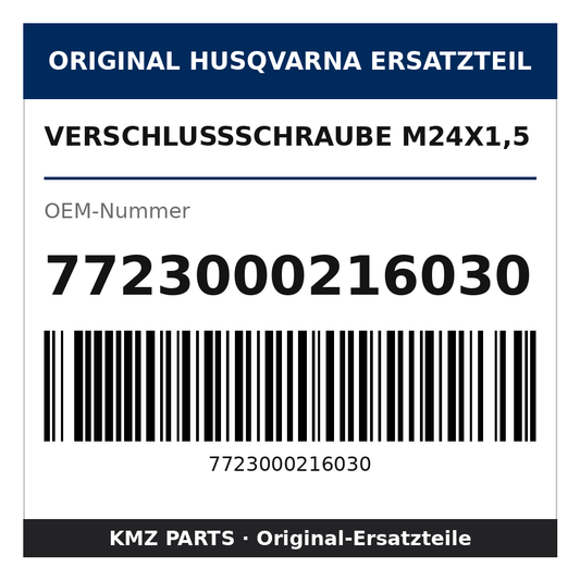 Husqvarna Original Verschlussschraube M24x1,5 7723000216030