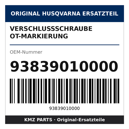 Husqvarna Original Verschlussschraube OT-Markierung 93839010000