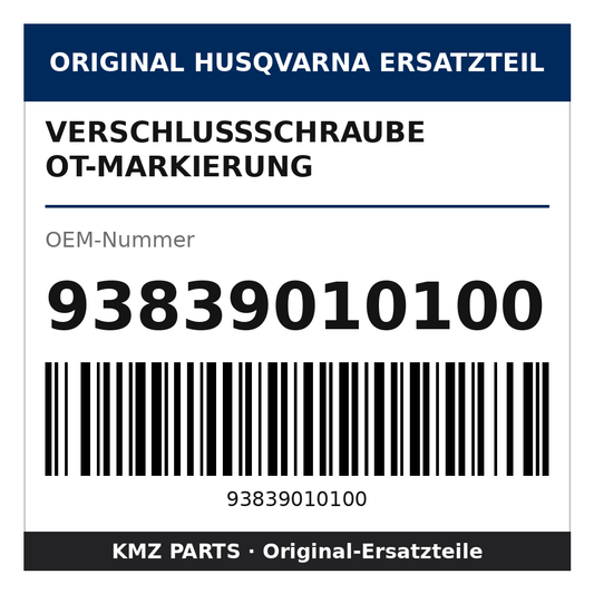Husqvarna Original Verschlussschraube OT-Markierung 93839010100
