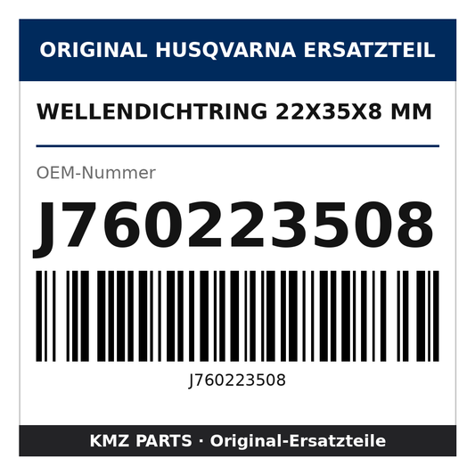 Husqvarna Original Wellendichtring 22x35x8 mm J760223508