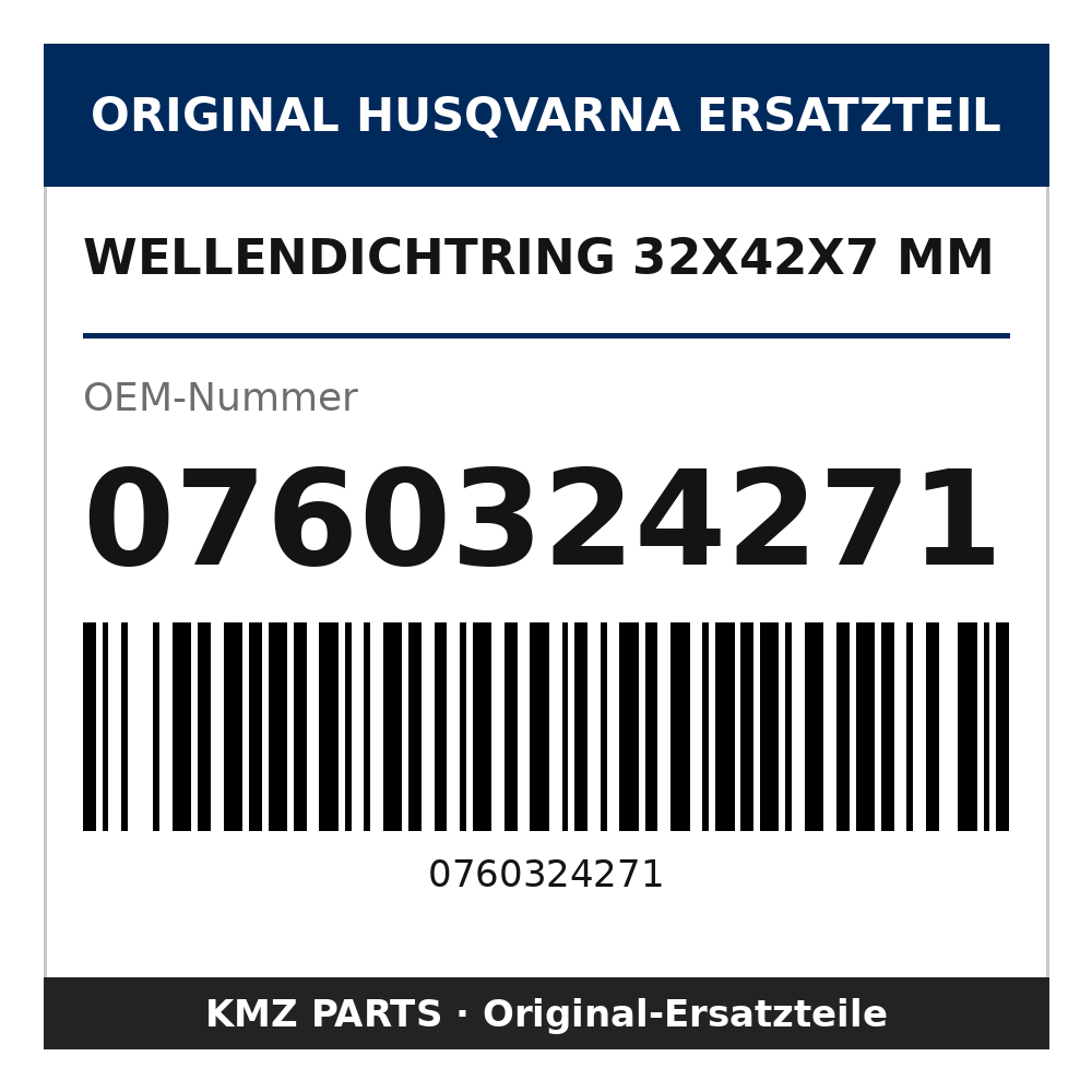 Husqvarna Original Wellendichtring 32x42x7 mm 0760324271