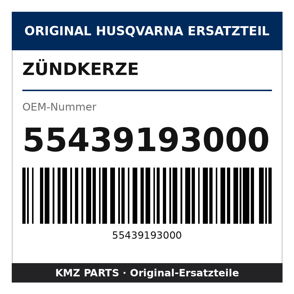 Husqvarna Original Zündkerze 55439193000