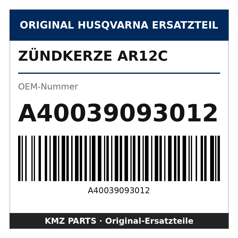 Husqvarna Original Zündkerze AR12C A40039093012