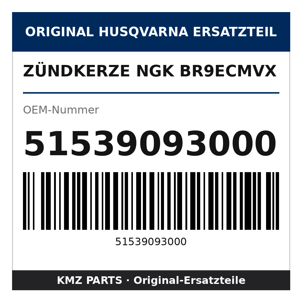 Husqvarna Original Zündkerze NGK BR9ECMVX 51539093000