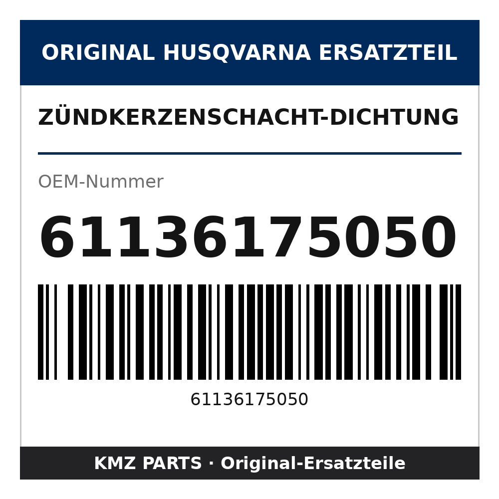 Husqvarna Original Zündkerzenschacht-Dichtung 61136175050