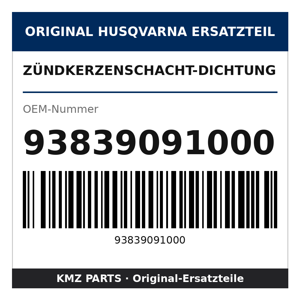Husqvarna Original Zündkerzenschacht-Dichtung 93839091000