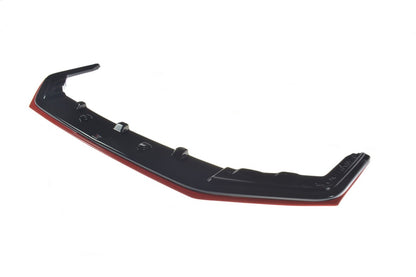 Hybrid Frontlippe V.4 passend für Subaru WRX STI schwarz+rot Hochglanz